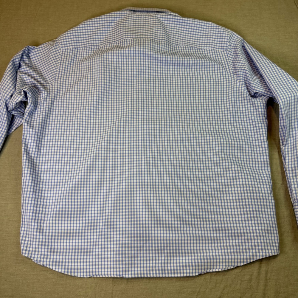 UNTUCKit Button Down Shirt Mens XXL Blue Gingham Good Relaxed Fit Wrinkle Free - Picture 9 of 9